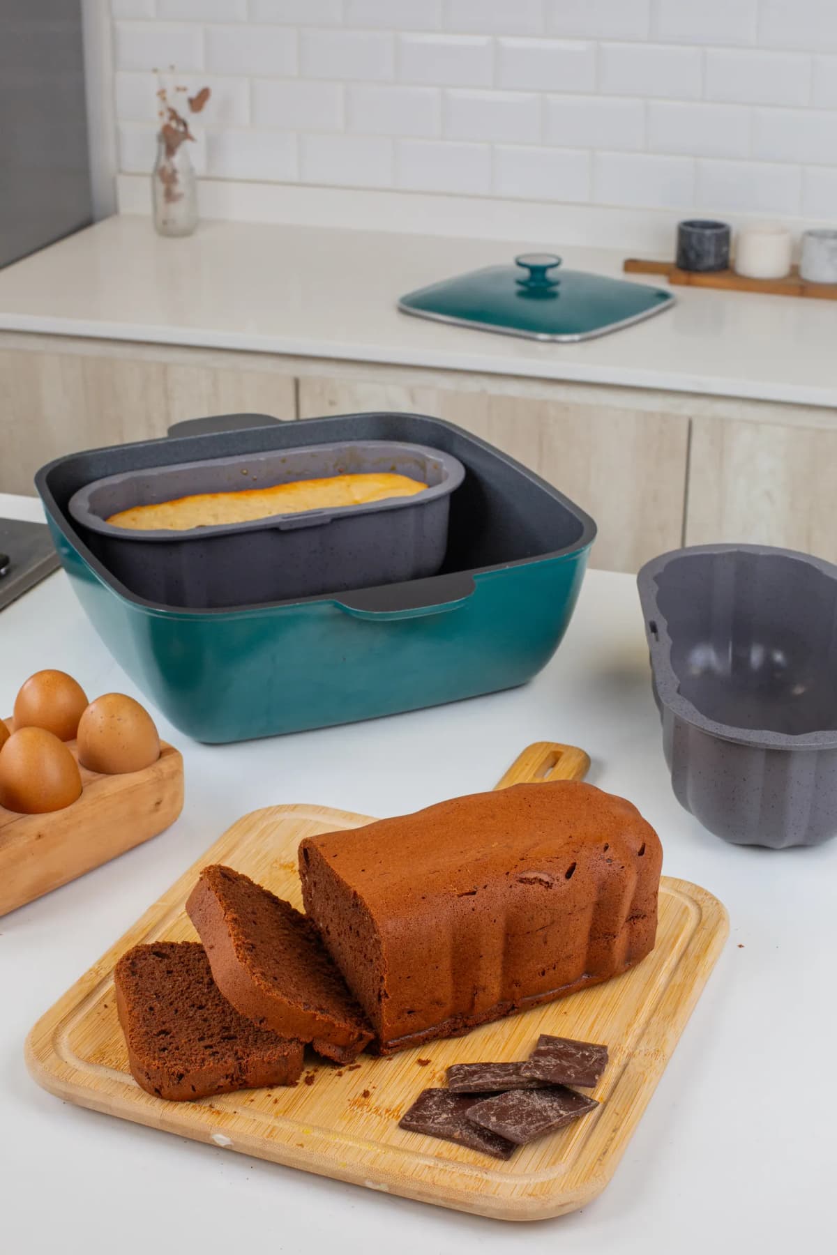 Budín de pan y banana / Pan nube de chocolate — foto 1 de 4